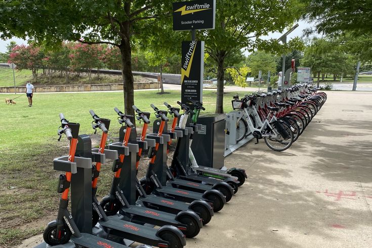 Electric scooter autumn